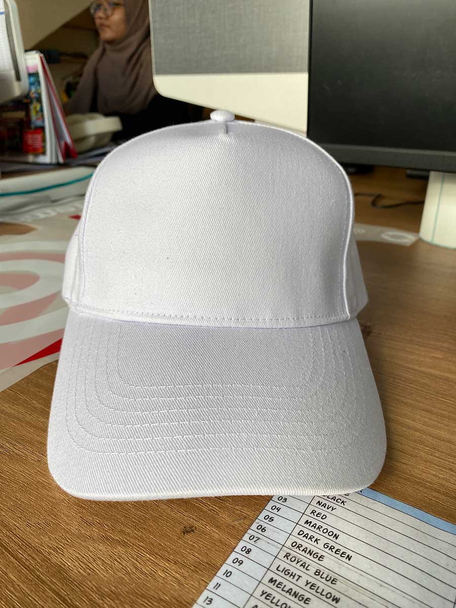 le’fonse® 5 panel cotton twill mesh baseball cap cp02 00 white