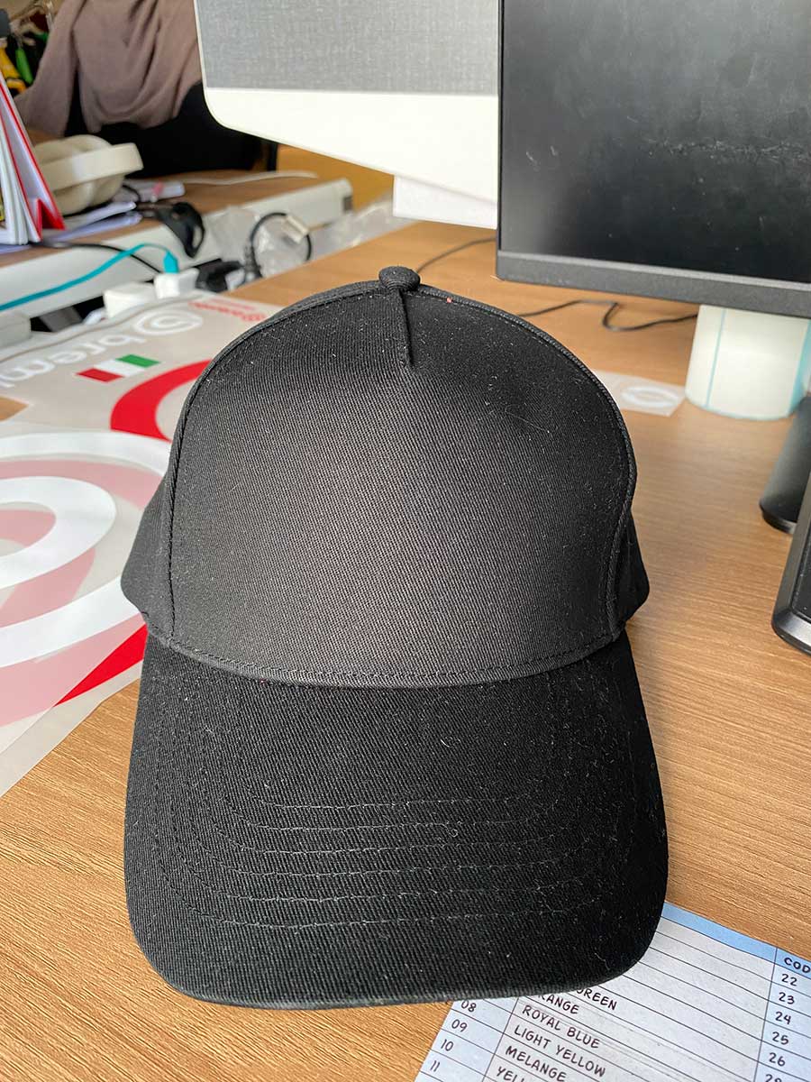 le’fonse® 5 panel cotton twill mesh baseball cap cp02 01 black