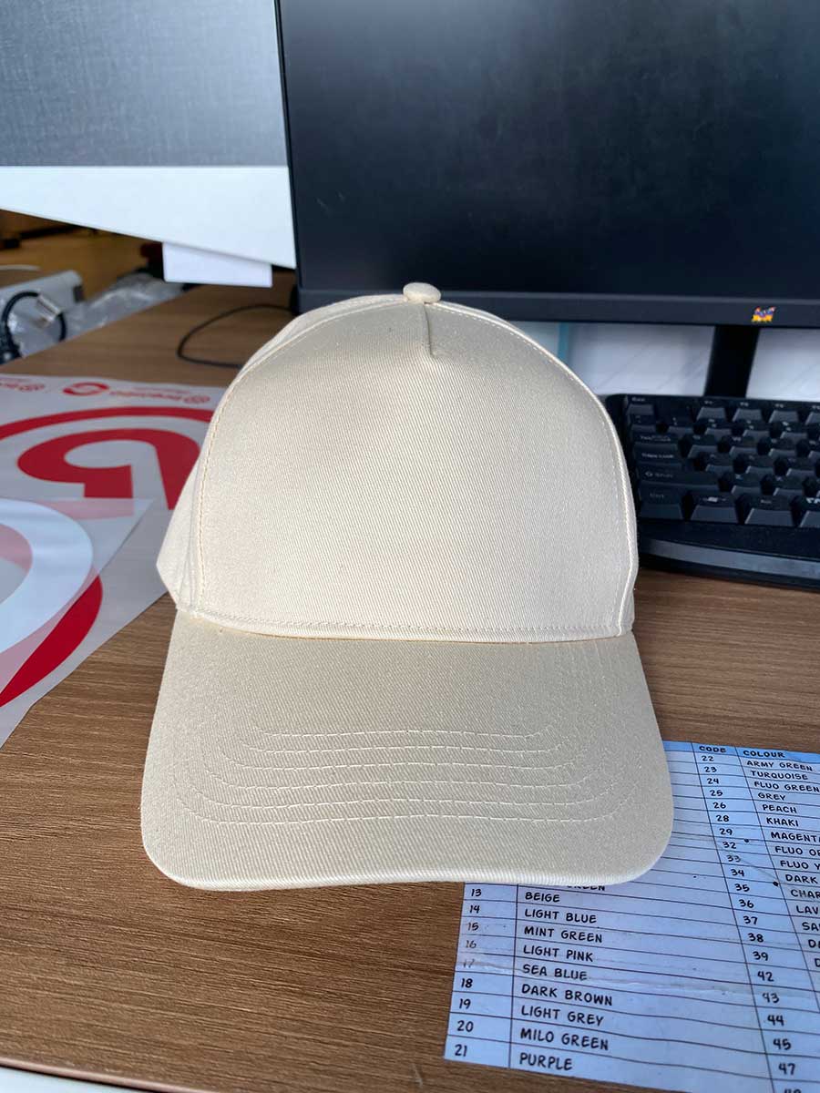 le’fonse® 5 panel cotton twill mesh baseball cap cp02 13 beige