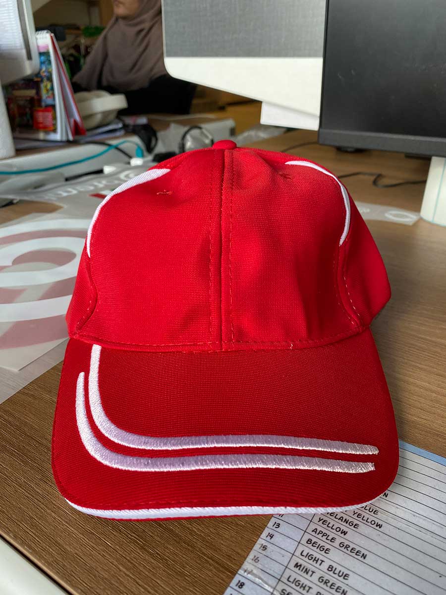 le’fonse® comfort zone baseball cap cp10 03 red & white