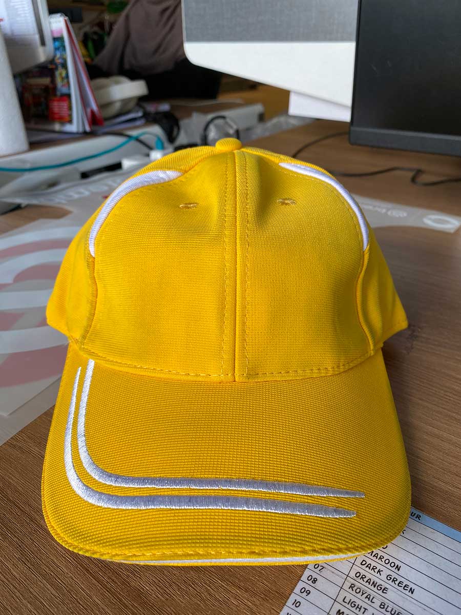 le’fonse® comfort zone baseball cap cp10 10 yellow & white