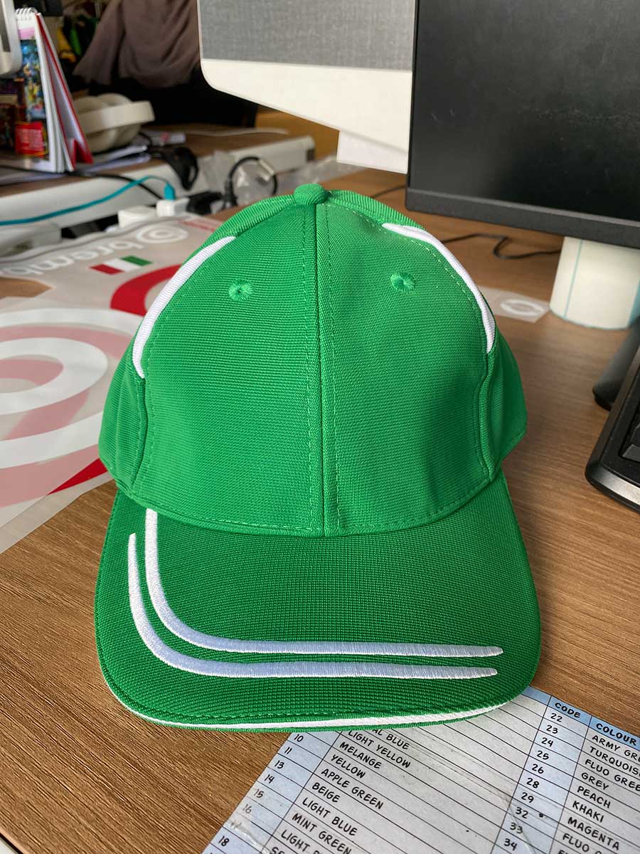 le’fonse® comfort zone baseball cap cp10 20 milo green & white