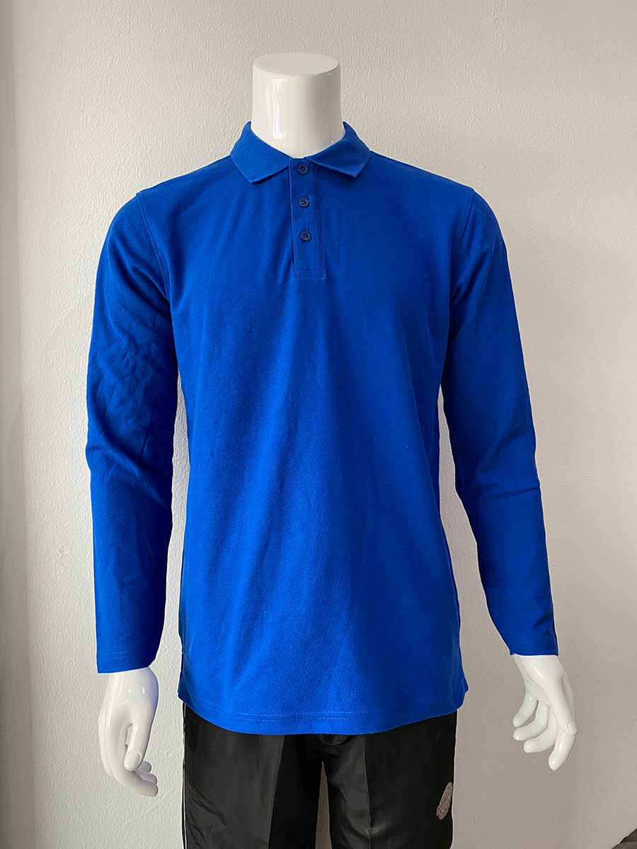 le’fonse® lacoste honeycomb classic polo long sleeved l02 07 royal blue