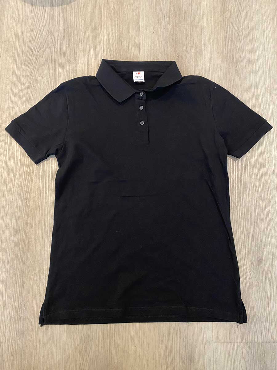 le’fonse® lacoste honeycomb grand polo cotton lycra female lf03 01 black