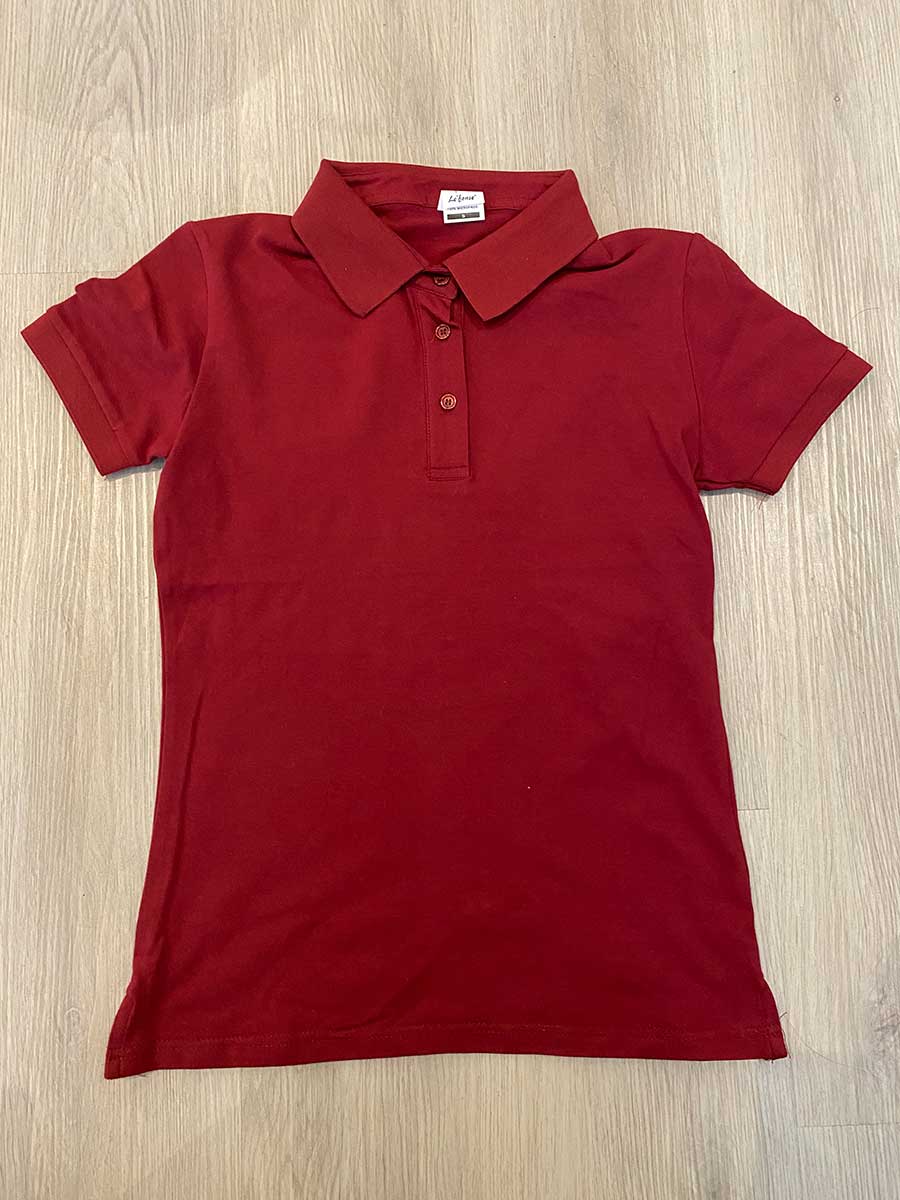 le’fonse® lacoste honeycomb grand polo cotton lycra female lf03 04 maroon