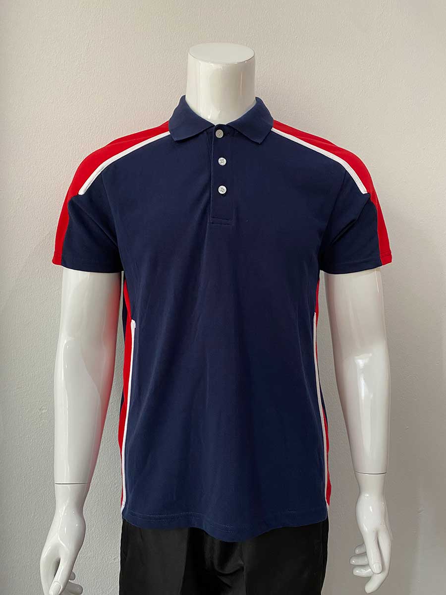 le’fonse® lacoste honeycomb polo l11 02 navy & red