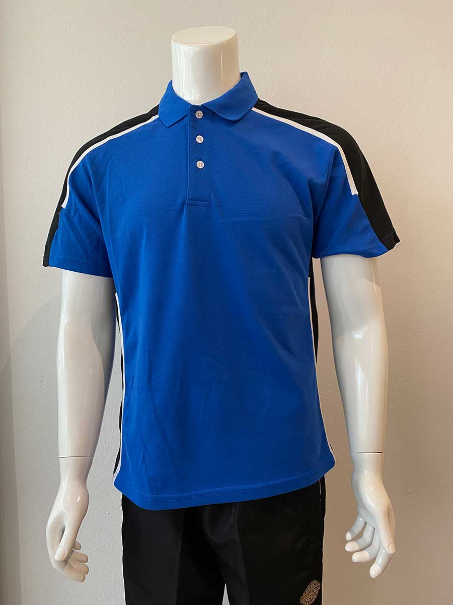 le’fonse® lacoste honeycomb polo l11 07 royal blue & black