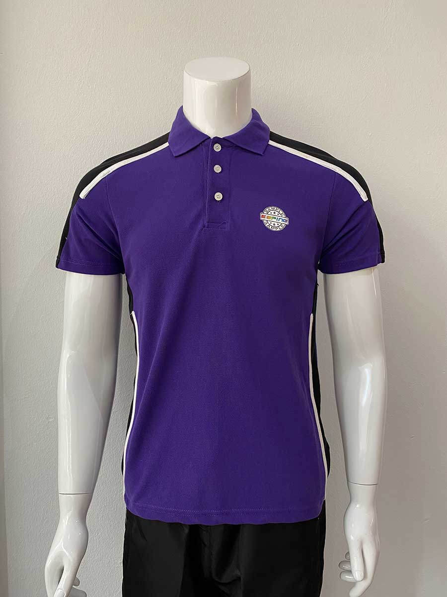 le’fonse® lacoste honeycomb polo l11 21 purple and black