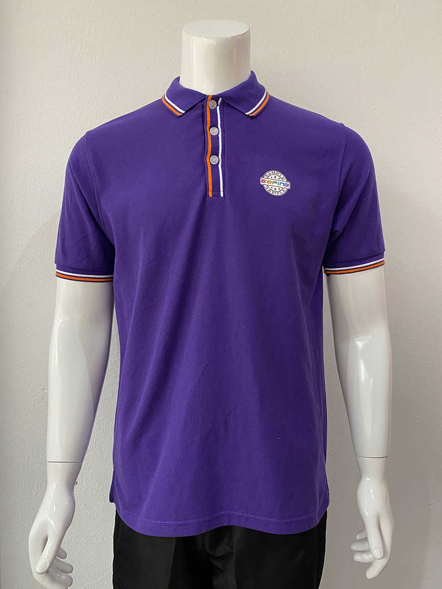 le’fonse® lacoste honeycomb polo l12 21 purple & orange & white