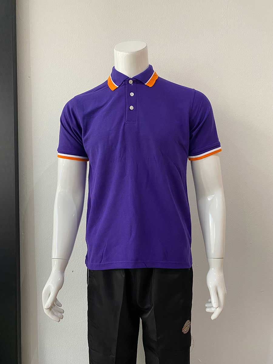 le’fonse® lacoste honeycomb polo l13 21 purple & yellow & orange