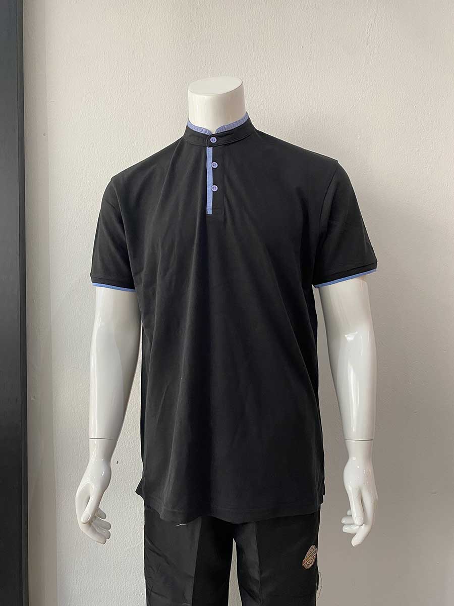 le’fonse® lacoste honeycomb polo l17 01 black