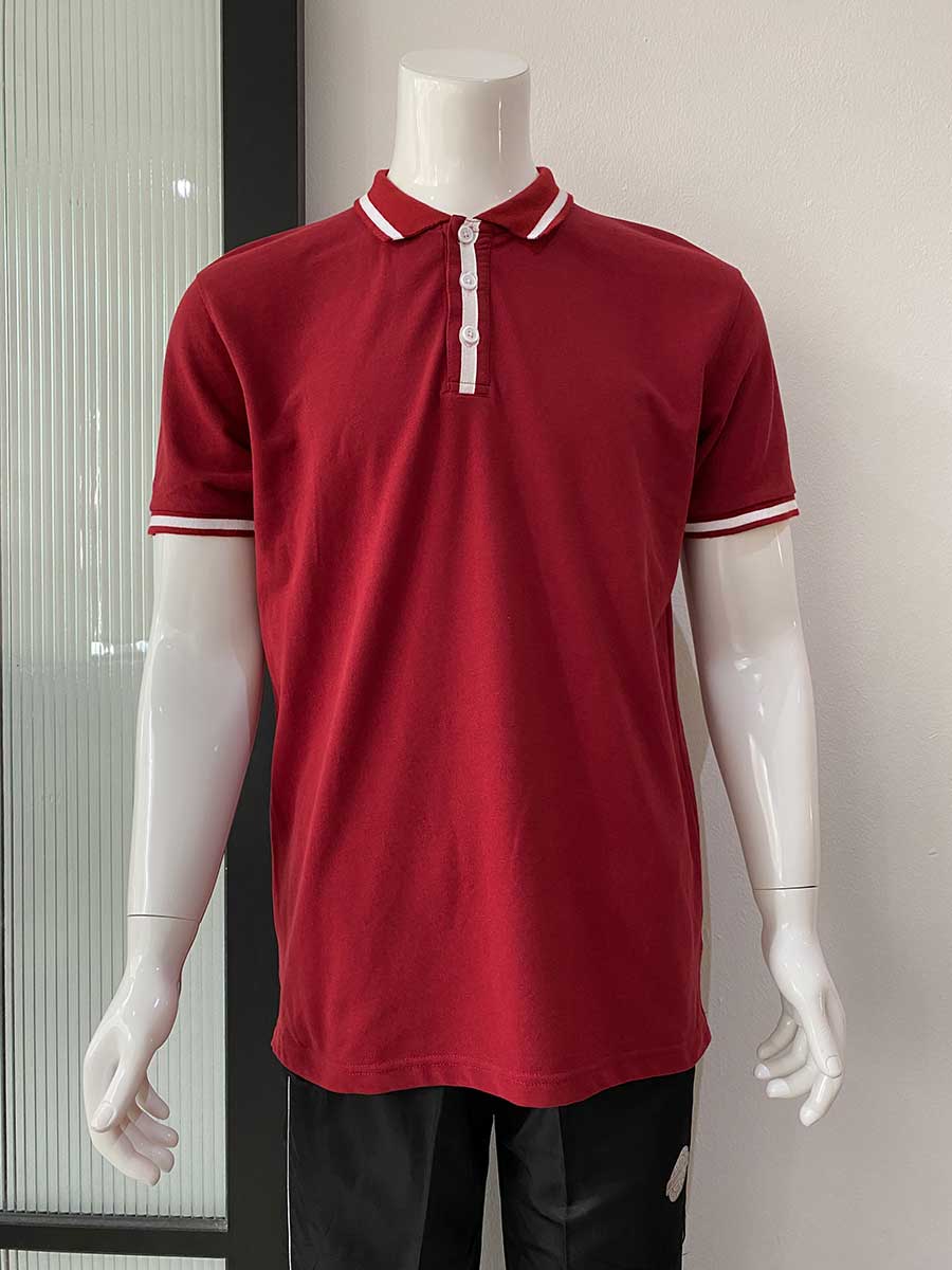 le’fonse® lacoste honeycomb polo l19 04 maroon