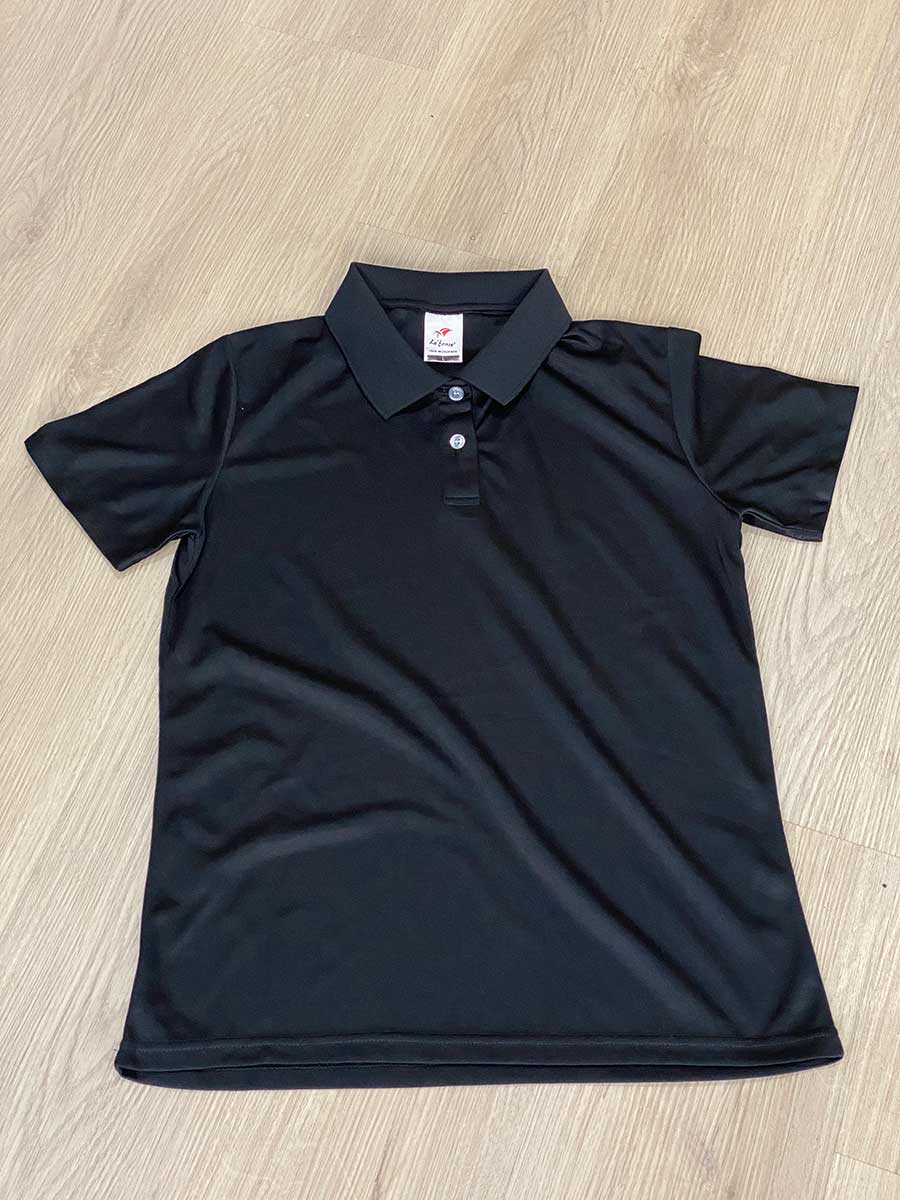 le’fonse® microfiber polo female m20f 01 black