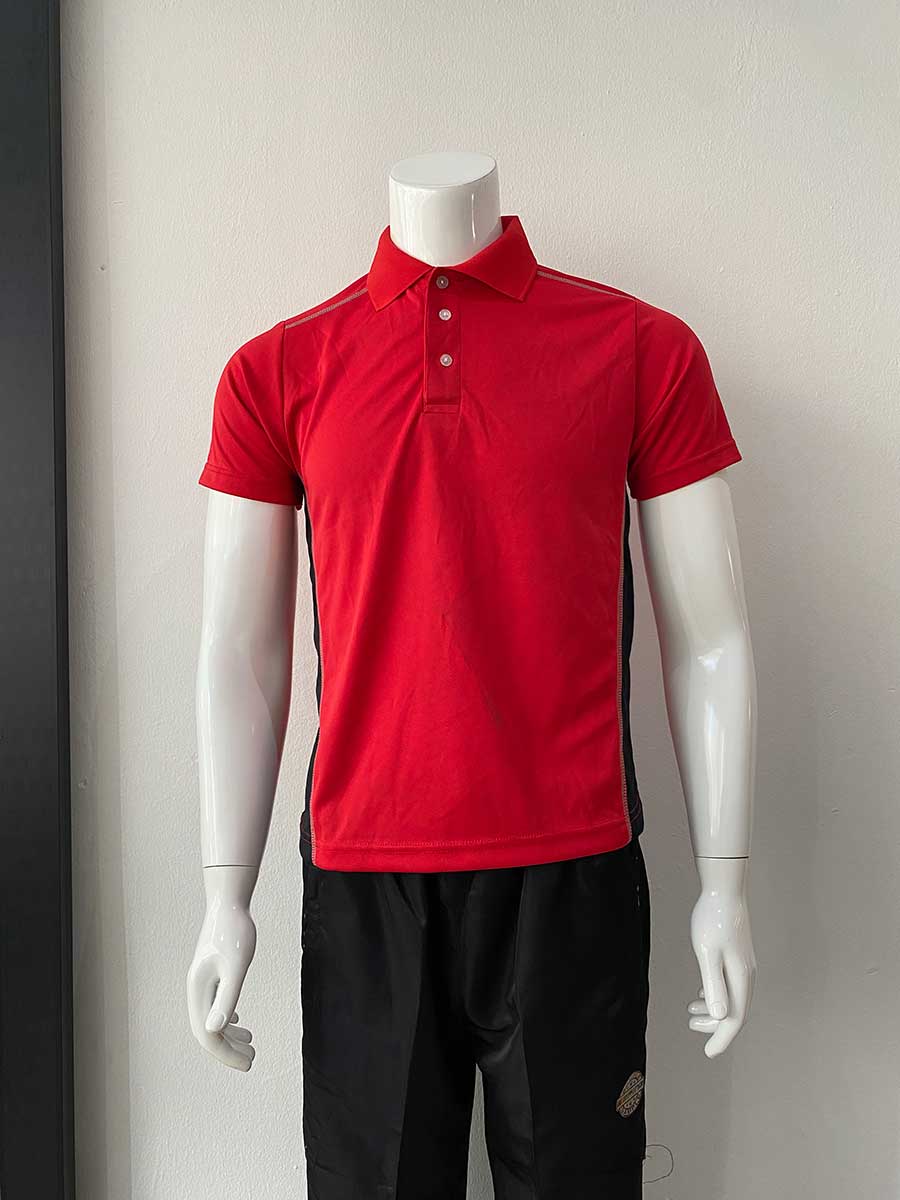 le’fonse® microfiber polo m21 03 red & black