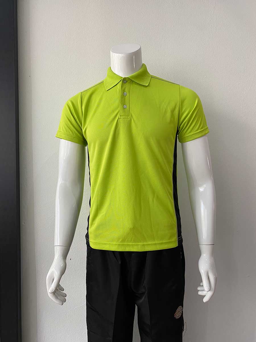 le’fonse® microfiber polo m21 11 apple green & black