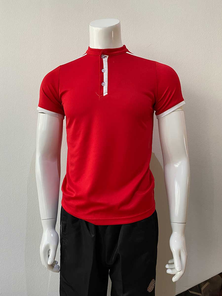 le’fonse® microfiber polo m38 03 red & white
