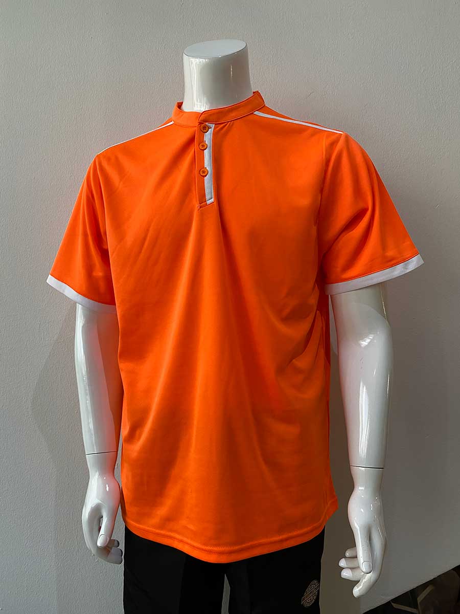 le’fonse® microfiber polo m38 06 orange & white