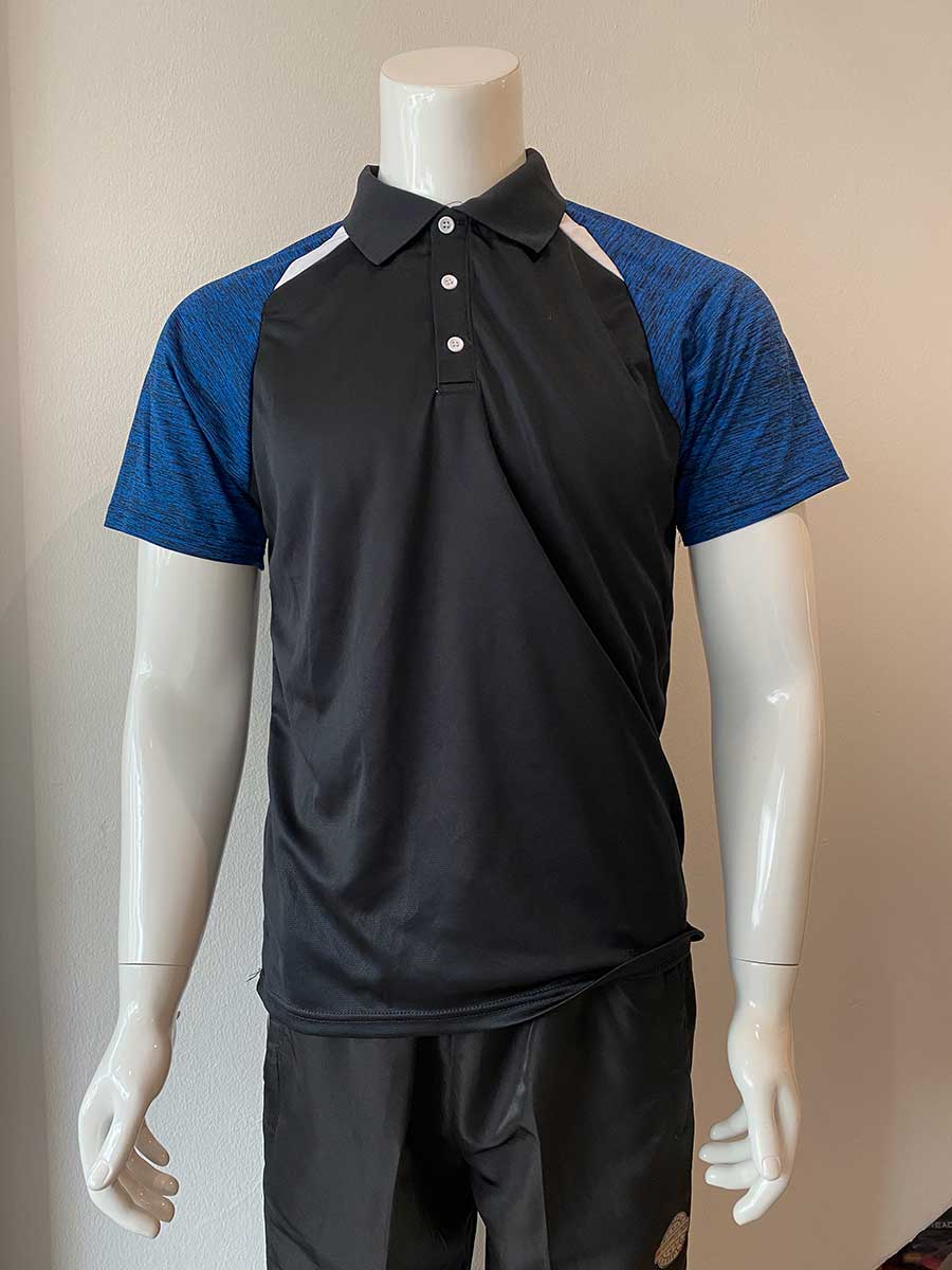 le’fonse® microfiber polo m39 07 royal blue & black