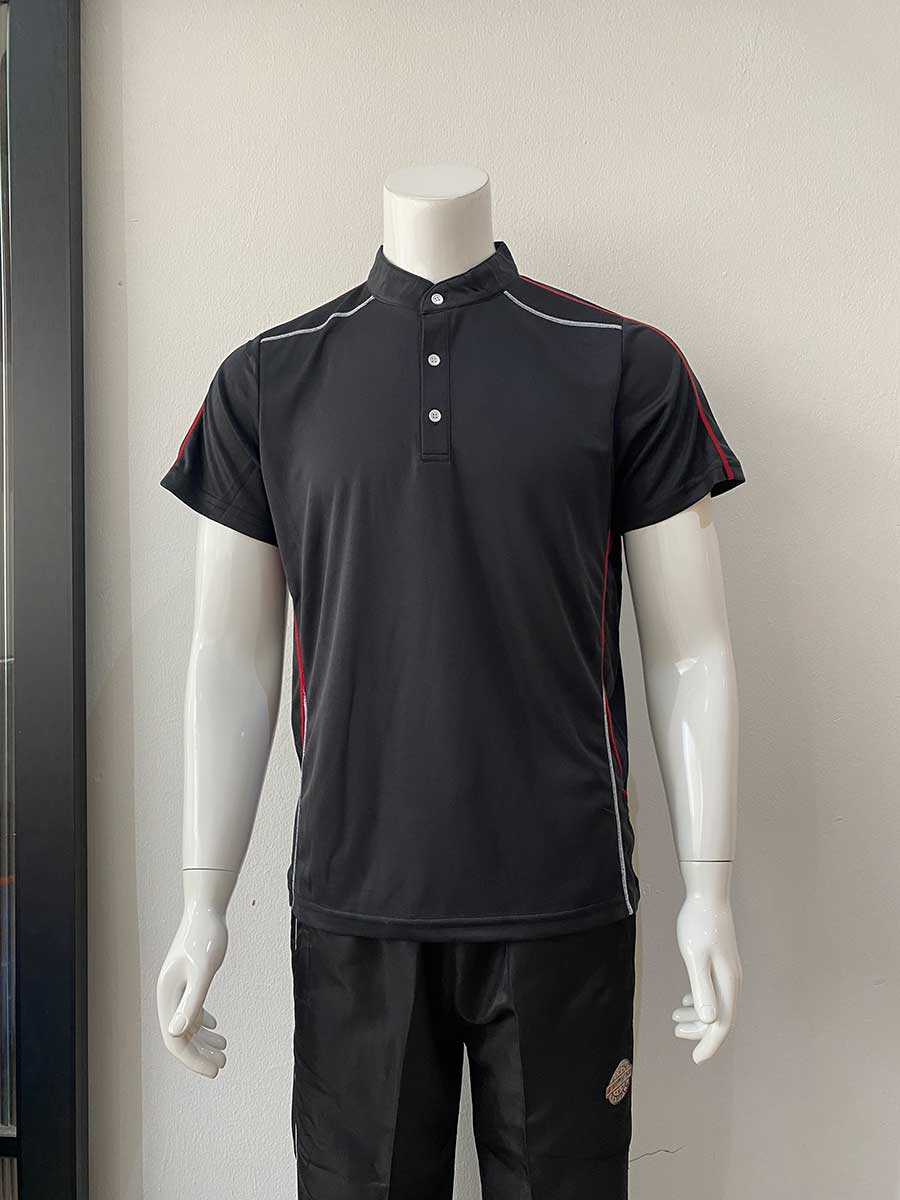 le’fonse® microfiber polo m42 01 black & red