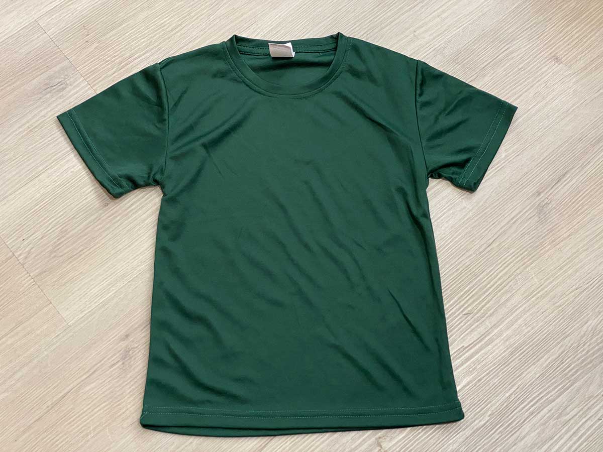 le’fonse® microfiber round neck kids rmk01 05 dark green