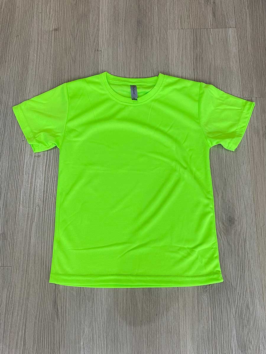 le’fonse® microfiber round neck kids rmk01 24 neon green