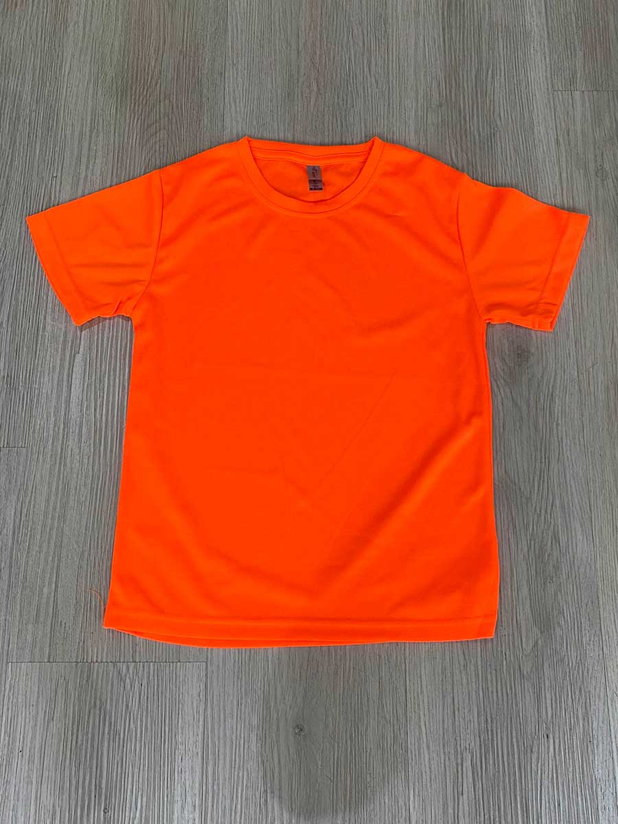 le’fonse® microfiber round neck kids rmk01 32 neon orange