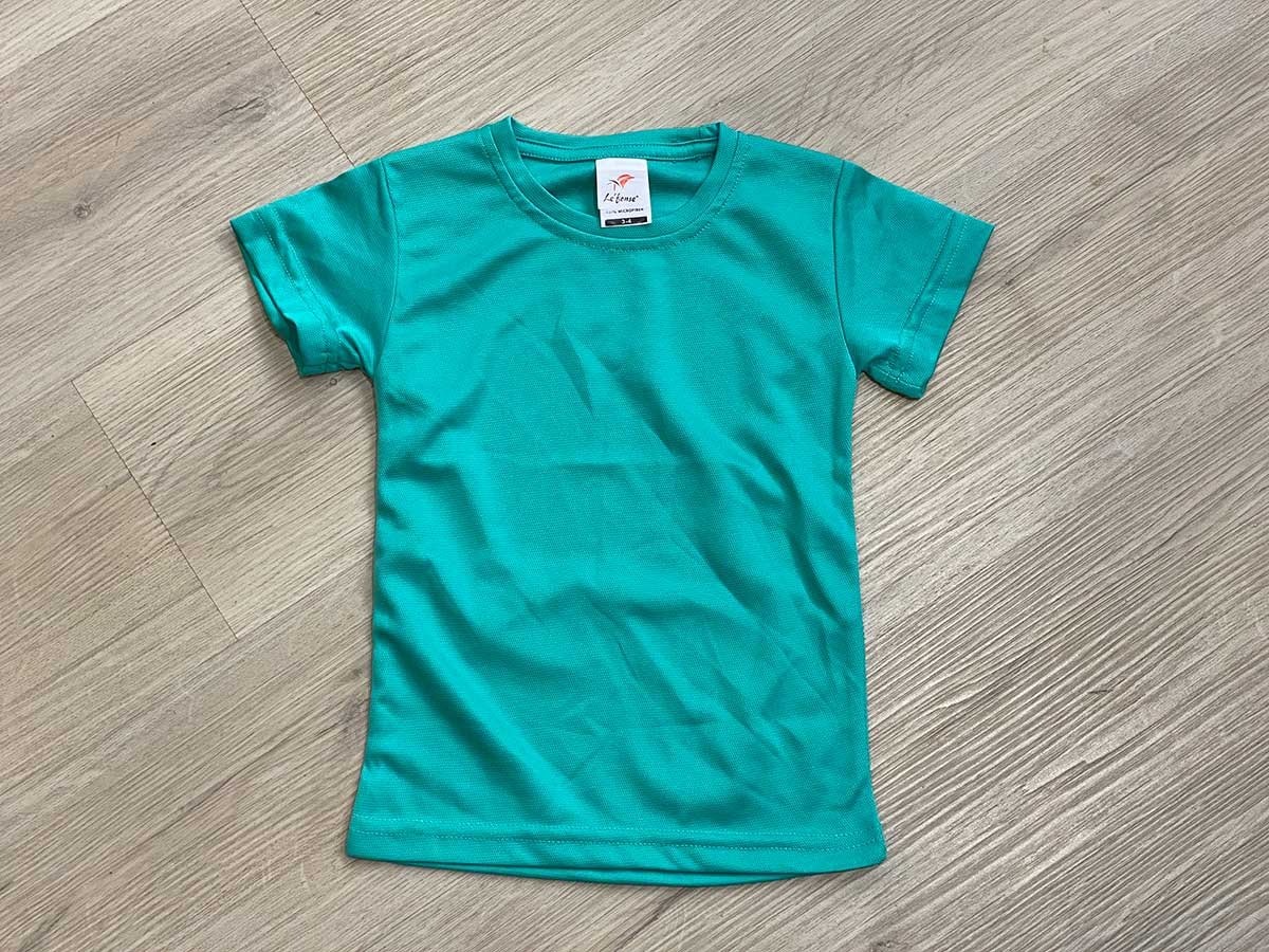 le’fonse® microfiber round neck kids rmk01 42 teal green