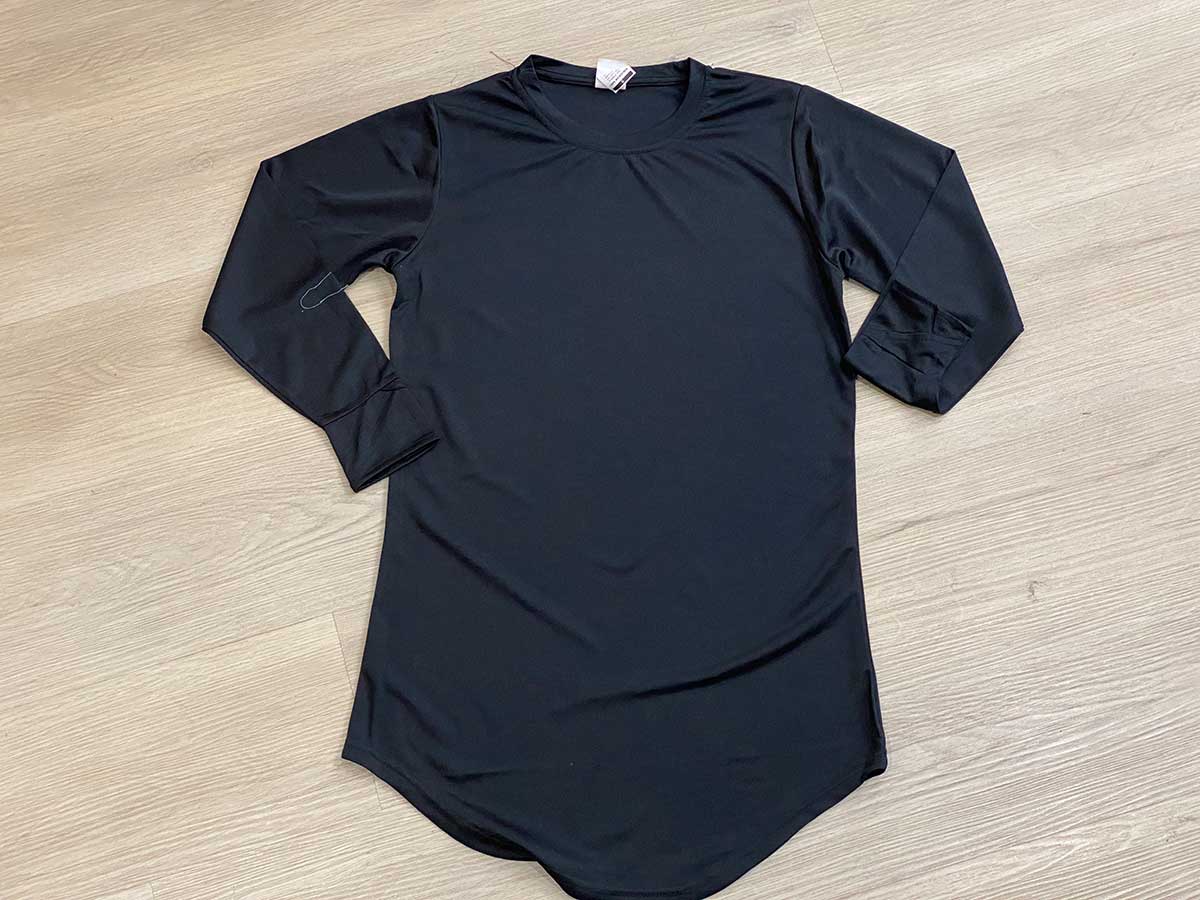le’fonse® microfiber round neck muslimah mm01 01 black