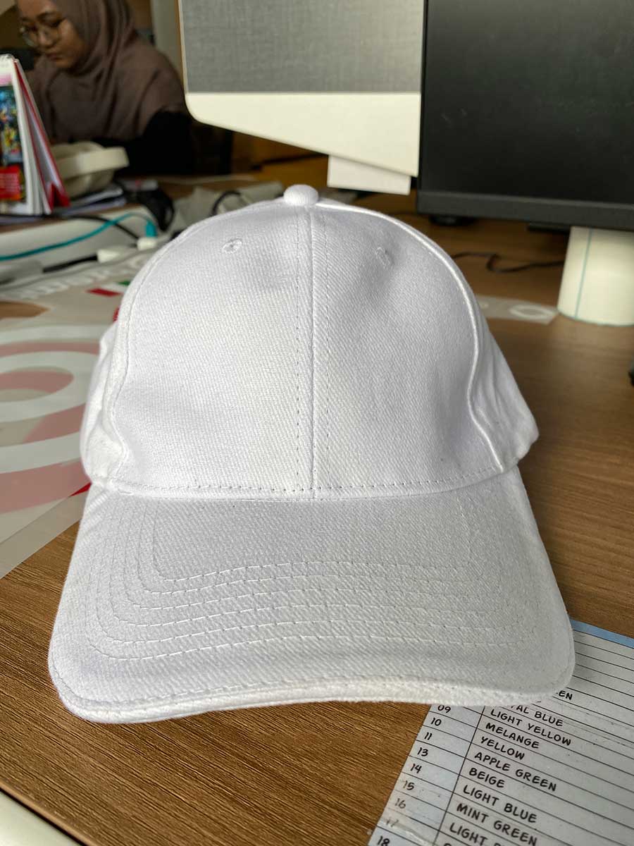 le’fonse® monochrome cotton 6 panel baseball cap cp01 00 white