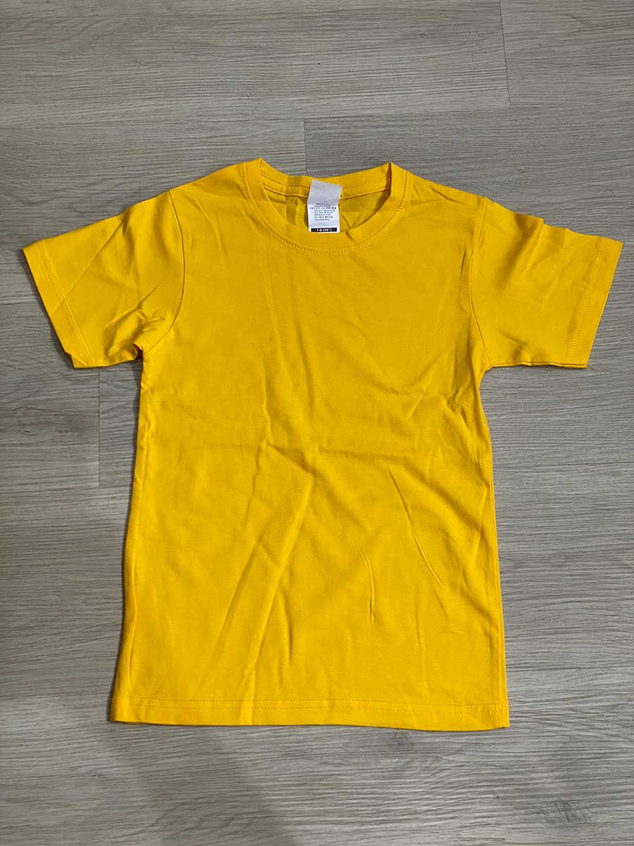 le’fonse® regular round neck kids rck01 10 yellow