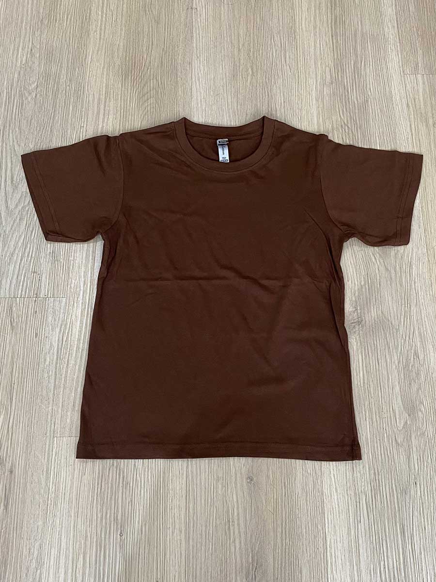 le’fonse® regular round neck kids rck01 18 dark brown