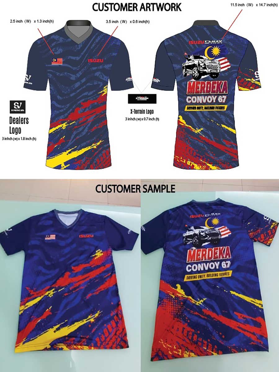prosperitee custom made sublimation sample vs artwork