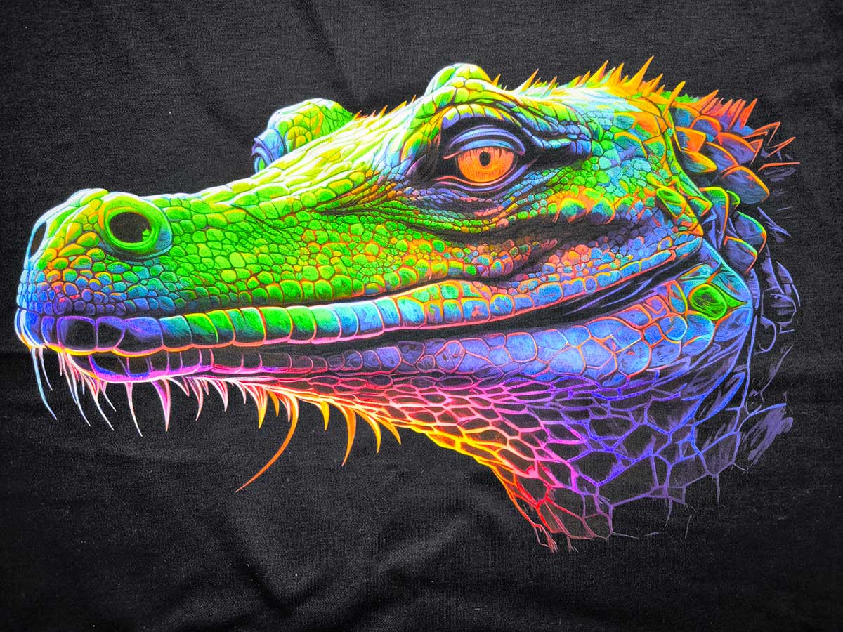 prosperitee dtg printing neon color lizard3