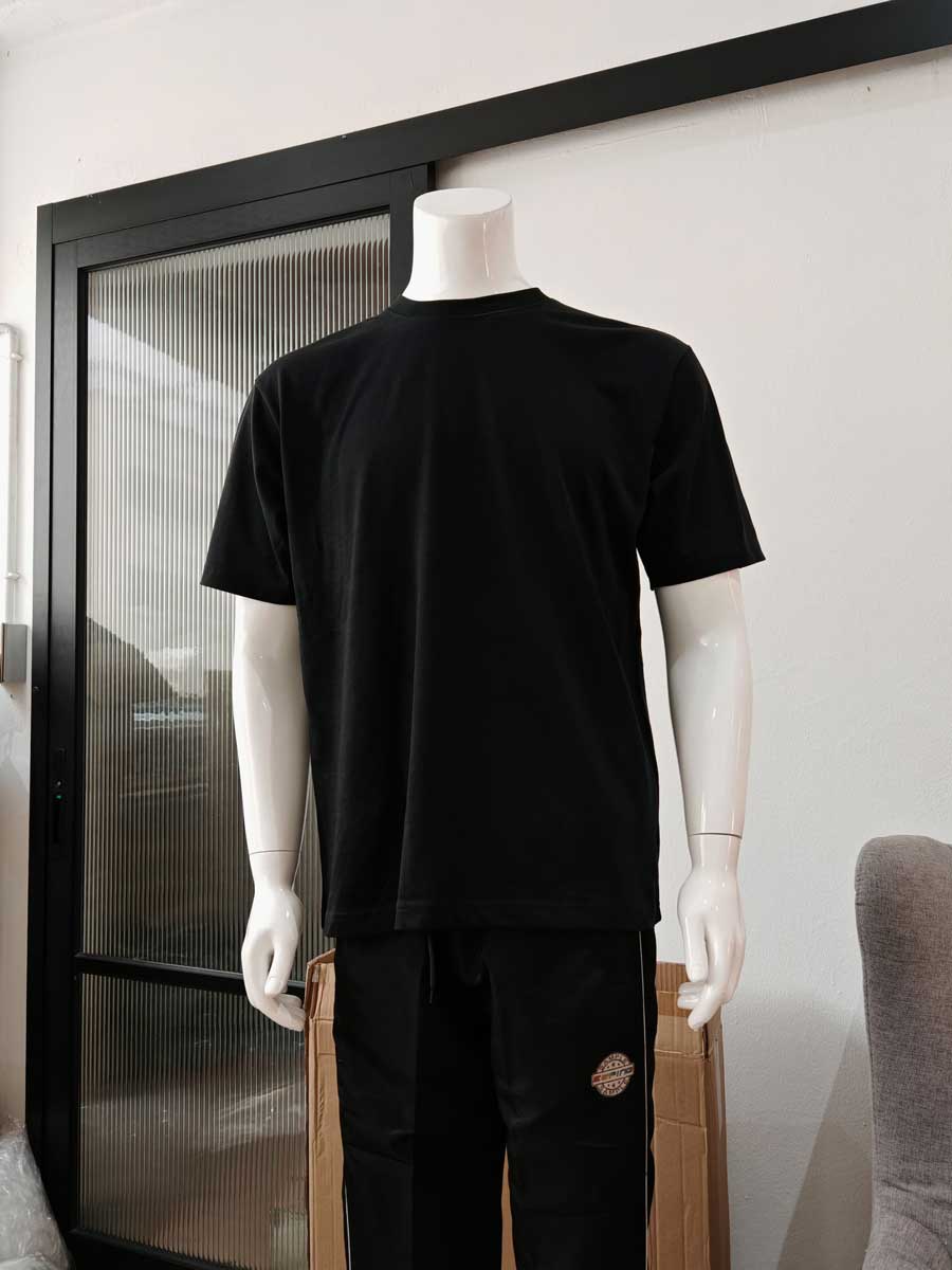 le’fonse® oversize round neck combed cotton rc10 01 black