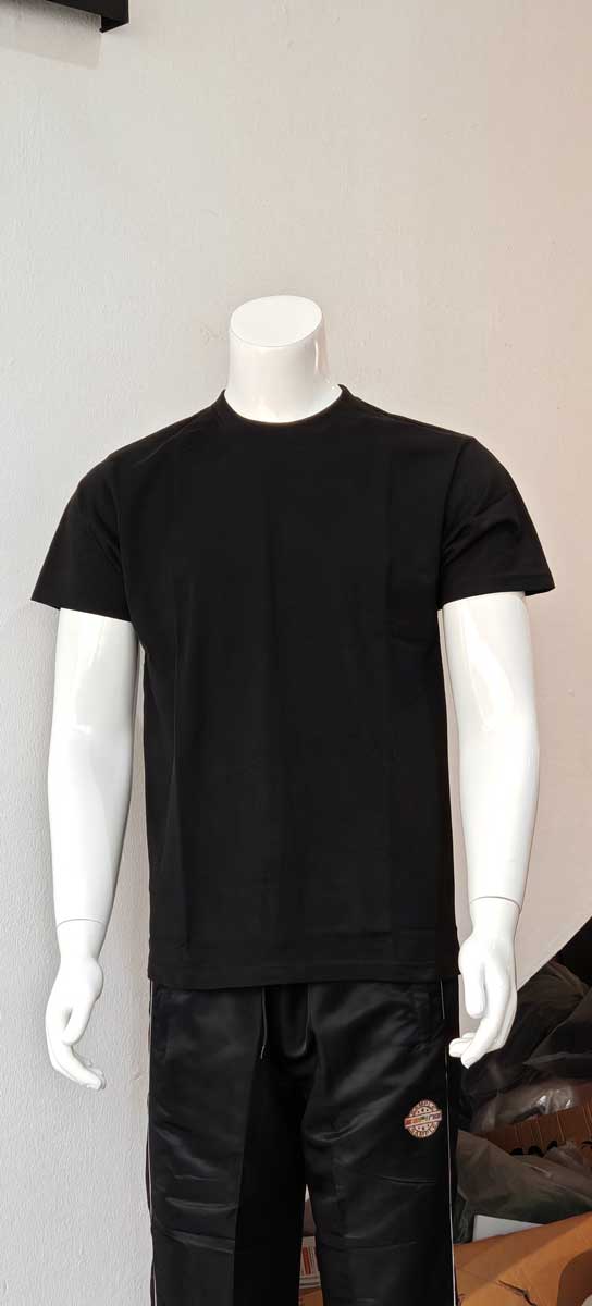 le’fonse® round neck siro combed cotton rc11 01 black