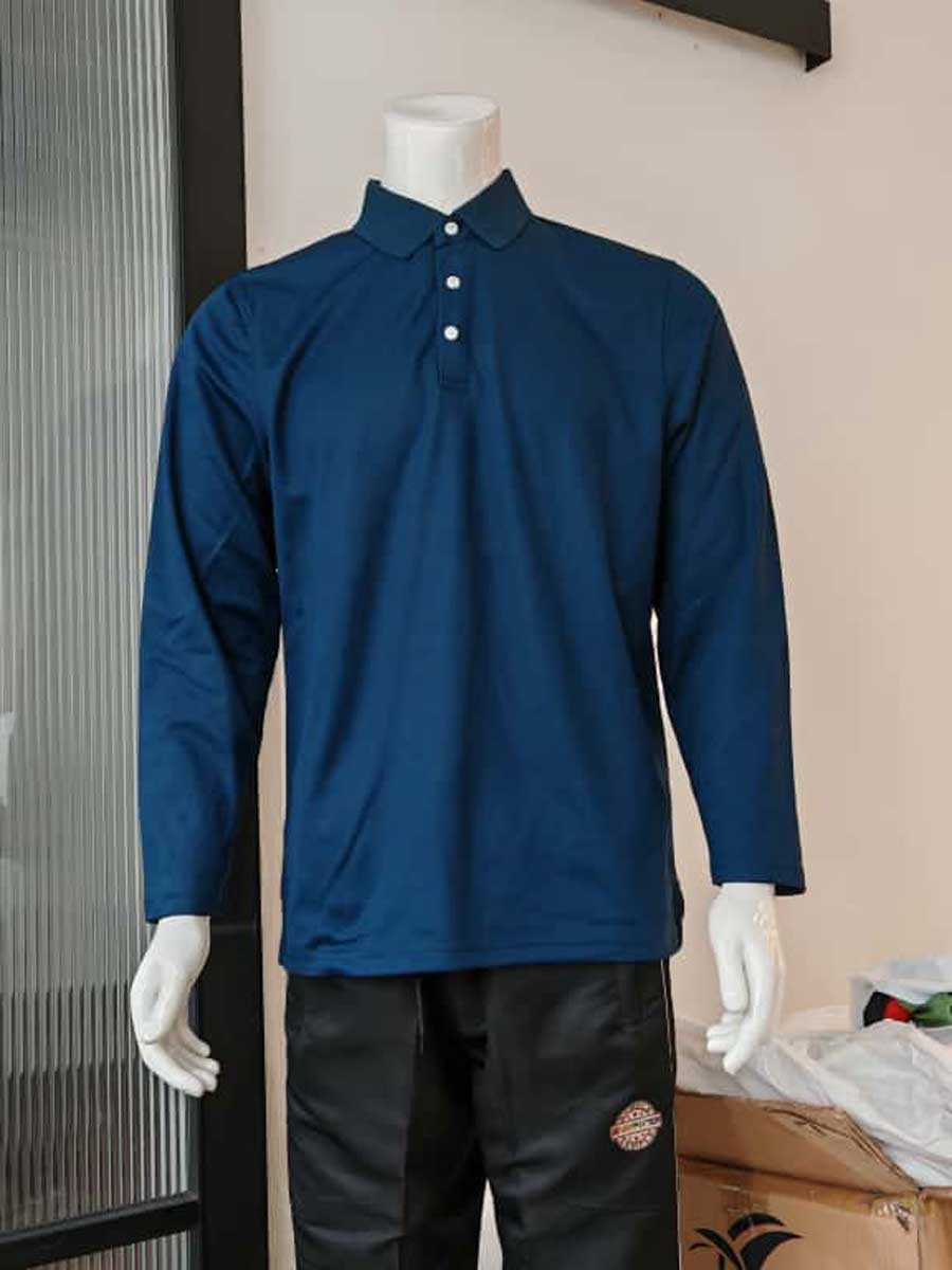 le’fonse® luxeblend hybrid polo long sleeve mh03 02 navy